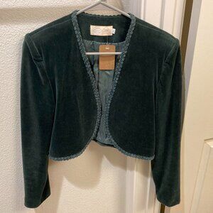 SAAR Green Velvet Bolero